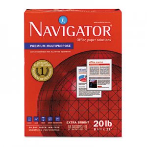 Navigator Premium Multipurpose Paper, 97 Brightness, 20lb, 8-1/2x11, White, 5000/Carton SNANMP1120 NMP1120