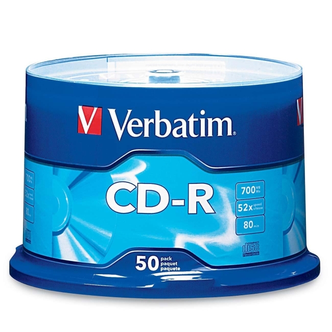 Verbatim CD-R 80MIN 700MB 52x 50pk Spindle 94691