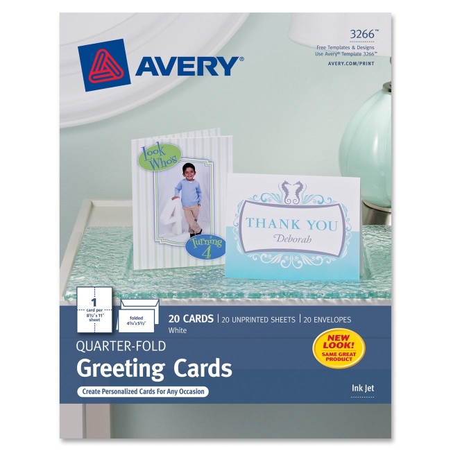 Avery Quarter Fold Card 3266
