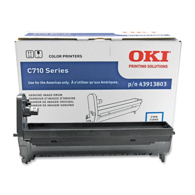 Oki Cyan Image Drum For C710 Series Printers 43913803