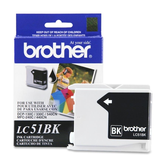Brother Black Inkjet Cartridge For MFC-240C Multi-Function Printer LC51BK