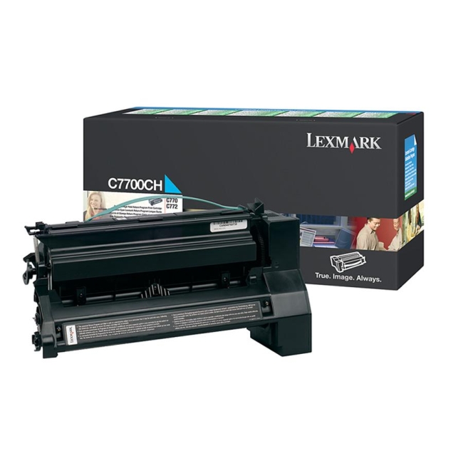 Lexmark Cyan High Yield Return Program Toner Cartridge C7700CH