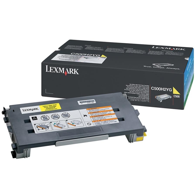 Lexmark Yellow High Yield Toner Cartridge C500H2YG