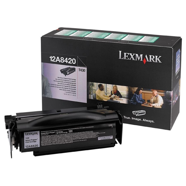 Lexmark Black Return Program Toner Cartridge 12A8420