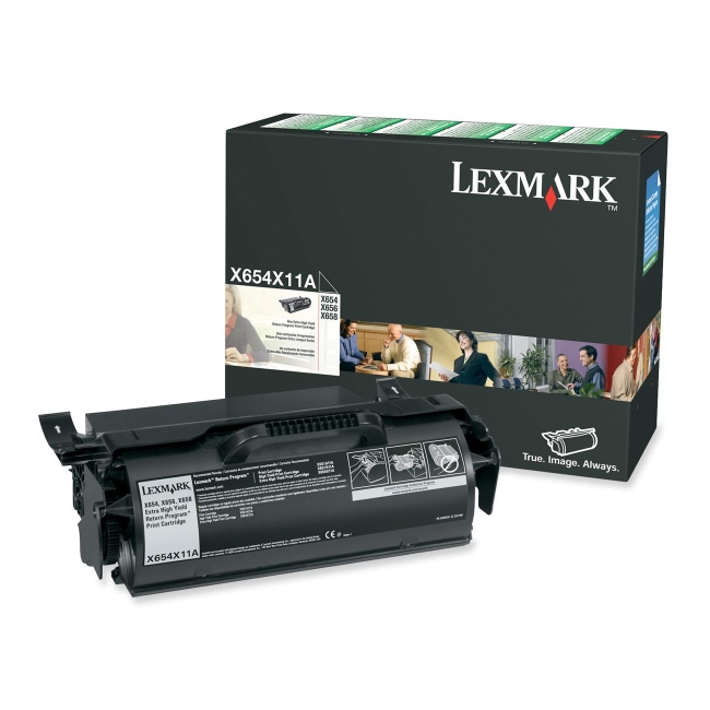 Lexmark Extra High Yield Return Program Black Toner Cartridge X654X11A