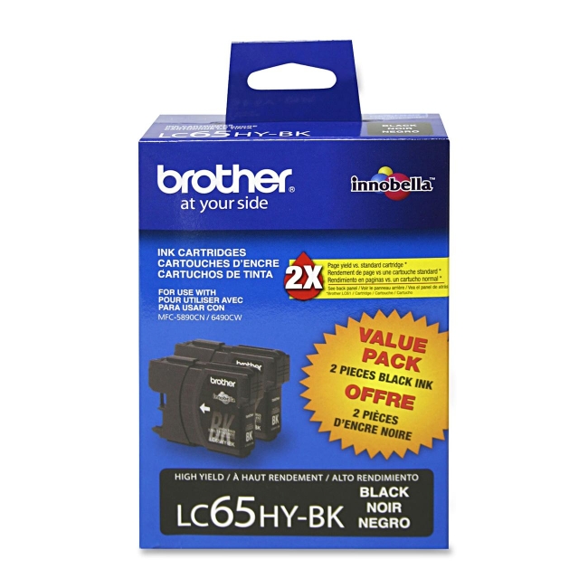Brother High Yield Black Ink Cartridge LC652PKS