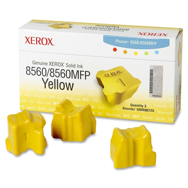 Xerox Yellow Solid Ink Sticks 108R00725