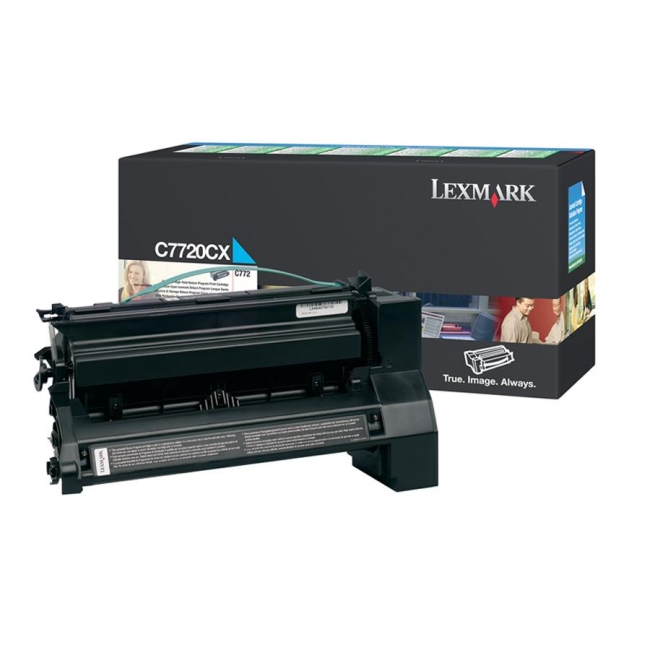 Lexmark Cyan Extra High Yield Return Program Toner Cartridge C7720CX