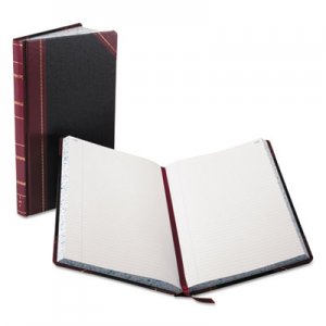 Boorum & Pease Record/Account Book, Black/Red Cover, 300 Pages, 14 1/8 x 8 5/8 BOR9300R 9-300