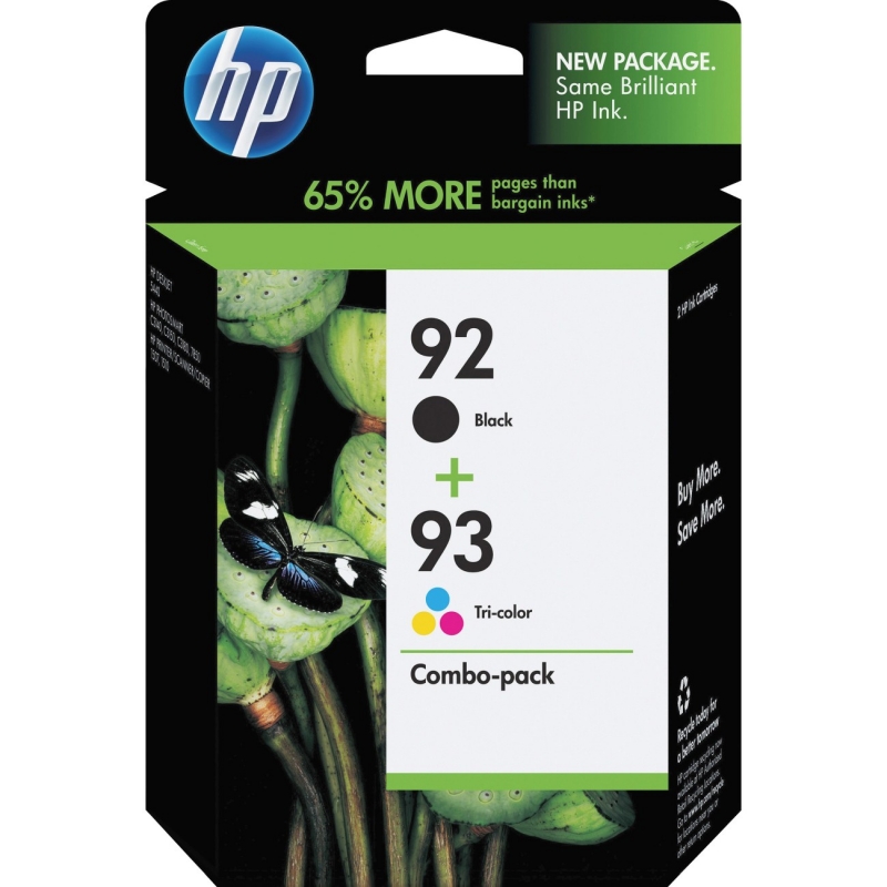 HP 92 Black/93 Tri-color 2-pack Original Ink Cartridges C9513FN HEWC9513FN 92/93