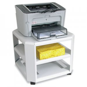 Master Mobile Printer Stand, Three-Shelf, 17-4/5w x 17-4/5d x 14-3/4h, Platinum MAT24060 24060