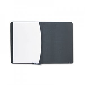 Quartet Tack & Write Board, 35 x 23 1/2, Black/White Surface, Black Frame QRT06545BK 06545BK