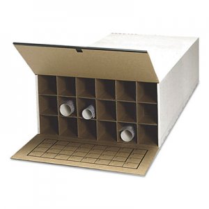 Safco Tube-Stor Roll File, Storage Box, 24 x 37-1/2 x 12, White, 2/Ctn SAF3094 3094