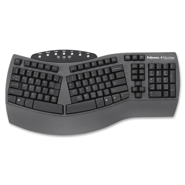 Fellowes Microban Keyboard 98915 Split Design