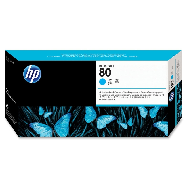 HP Cyan Printhead/Cleaner C4821A 80