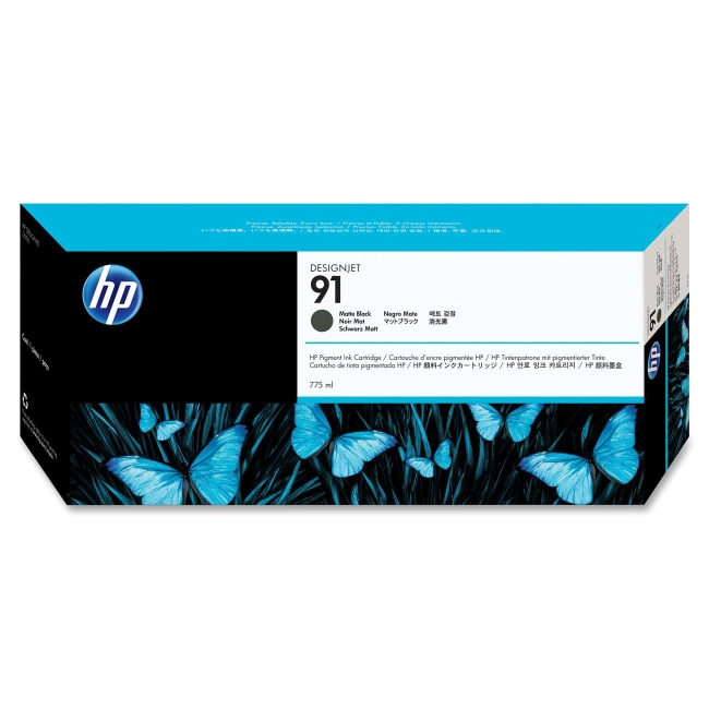 HP Pigment Matte Black Ink Cartridge C9464A 91