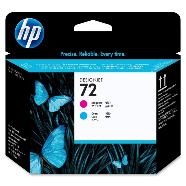 HP Magenta and Cyan Printhead C9383A 72