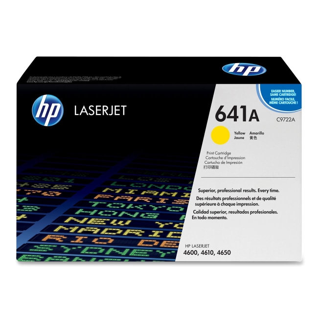 HP Yellow Original LaserJet Toner Cartridge C9722A 641A