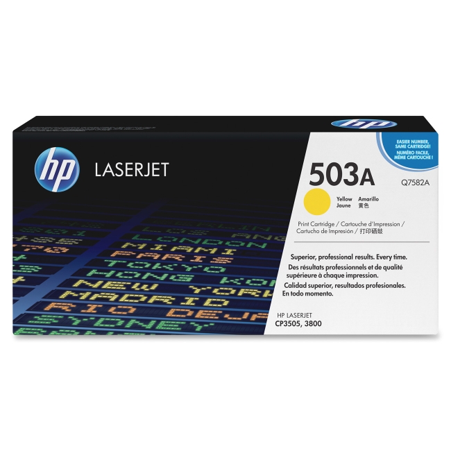 HP Yellow Original LaserJet Toner Cartridge Q7582A 503A