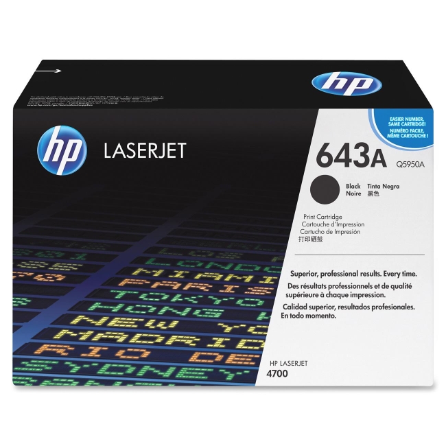 HP Black Original LaserJet Toner Cartridge Q5950A 643A