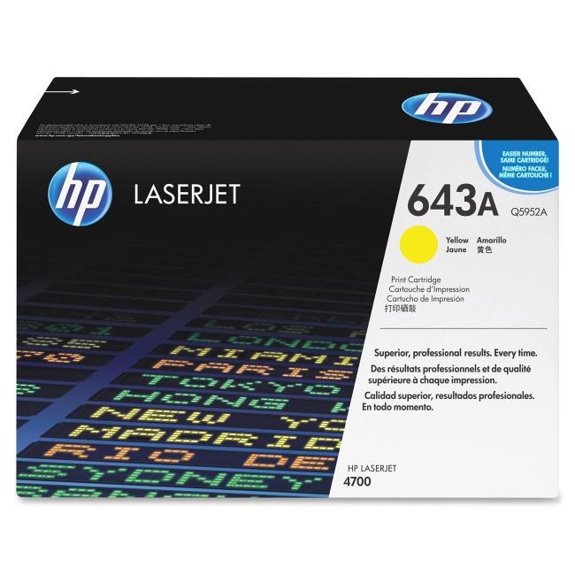 HP Yellow Original LaserJet Toner Cartridge Q5952A 643A