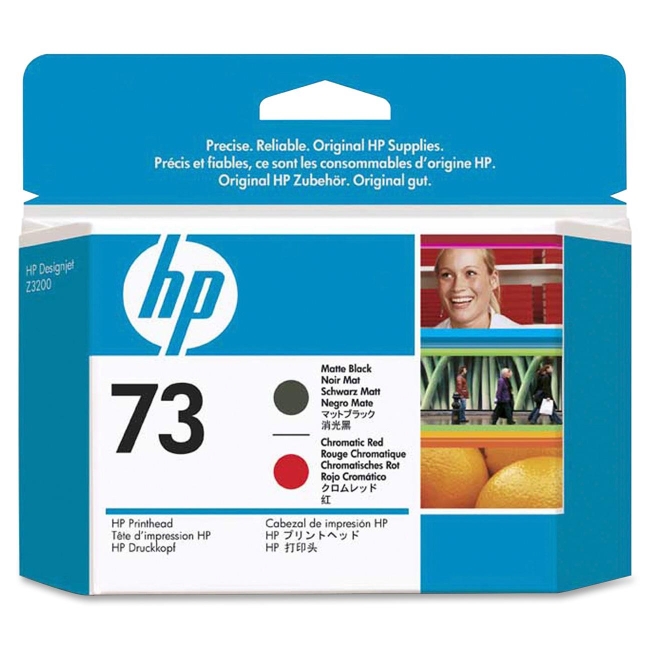 HP Matte Black and Chromatic Red Printhead CD949A 73