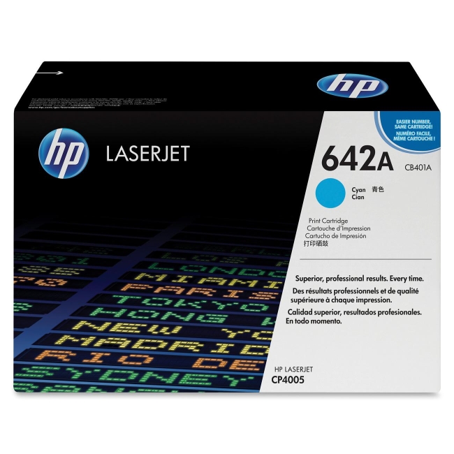 HP Cyan Original LaserJet Toner Cartridge CB401A 642A