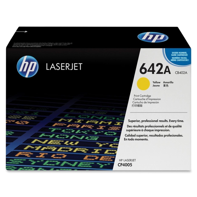 HP Yellow Original LaserJet Toner Cartridge CB402A 642A