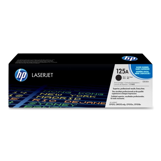 HP Black Original LaserJet Toner Cartridge CB540A 125A