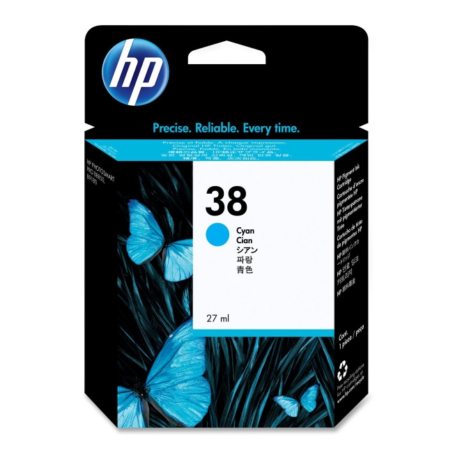 HP Cyan Pigment Original Ink Cartridge C9415A 38