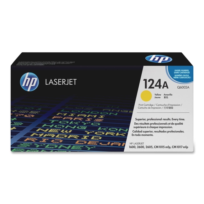 HP Yellow Original LaserJet Toner Cartridge Q6002A 124A