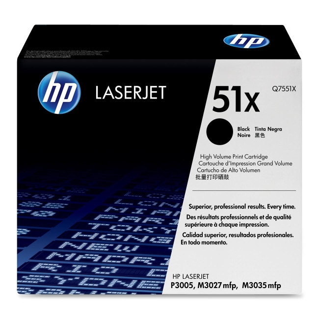 HP (Q75) High Yield Black Original LaserJet Toner Cartridge Q7551X 51X