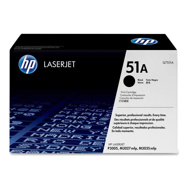 HP (Q75) Black Original LaserJet Toner Cartridge Q7551A 51A