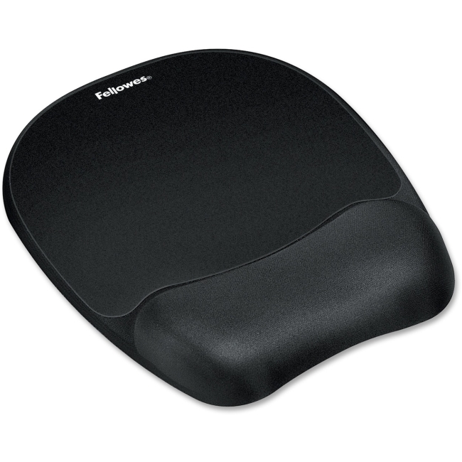 Fellowes Memory Foam Mouse Pad/Wrist Rest- Black - TAA Compliant 9176501