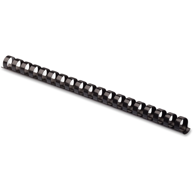 Fellowes Plastic Combs - Round Back, 5/8", 120 sheets, Black, 100 pk 52327