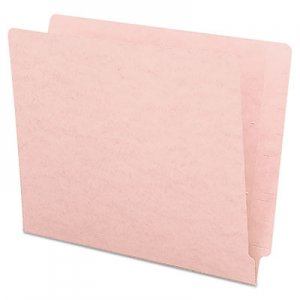 Smead Colored File Folders, Straight Cut, Reinforced End Tab, Letter, Pink, 100/Box SMD25610 25610