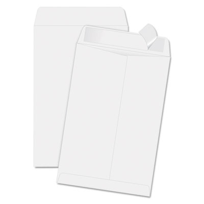 Quality Park Redi-Strip Catalog Envelope, 6 1/2 x 9 1/2, White, 100/Box 44334 QUA44334