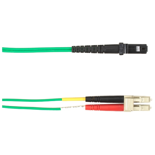 Black Box 1-m, LC-MTRJ, 62.5-Micron, Multimode, Plenum, Green Fiber Optic Cable FOCMP62-001M-LCMT-GN