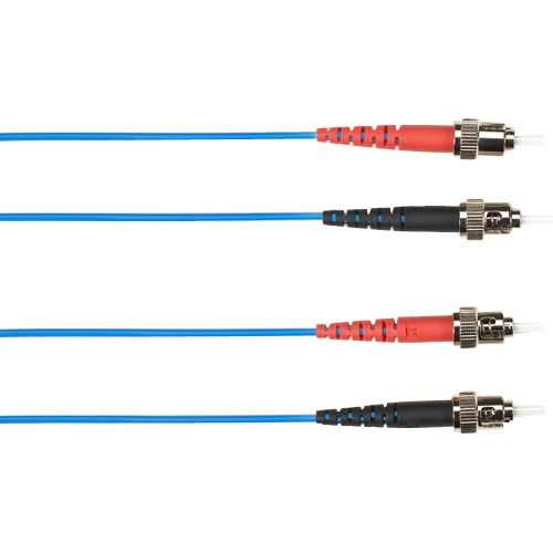 Black Box 5-m, ST-ST, 62.5-Micron, Multimode, Plenum, Blue Fiber Optic Cable FOCMP62-005M-STST-BL