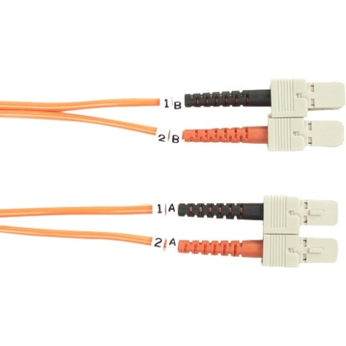 Black Box 50-Micron Multimode Value Line Patch Cable, SC-SC, 1-m (3.2-ft.) FO50-001M-SCSC