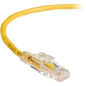 Black Box GigaTrue 3 CAT6 550-MHz Lockable Patch Cable (UTP), Yellow, 2-ft. (0.6-m) C6PC70-YL-02