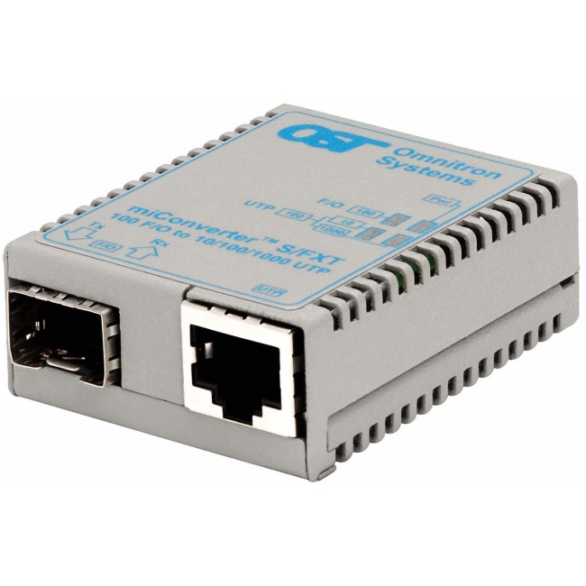 Omnitron miConverter S/FXT SFP USB/US AC Powered 1619-0-1 1619-0-x
