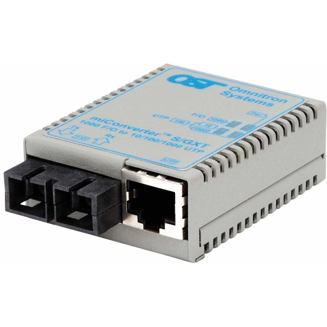 Omnitron miConverter S/GXT SC Single-Mode 12km USB/US AC Powered 1623-1-1 1623-1-x
