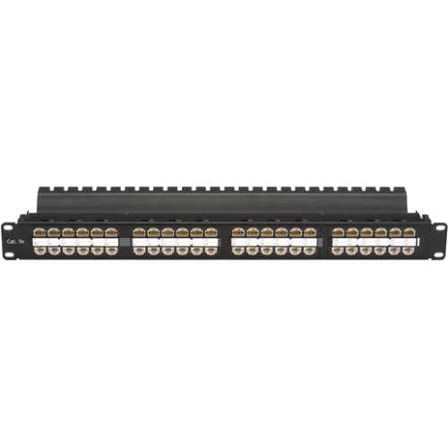 Black Box SpaceGAIN CAT5e High-Density Feed-Through Patch Panel, Unshielded, 48-Port, 1U JPM810A-HD