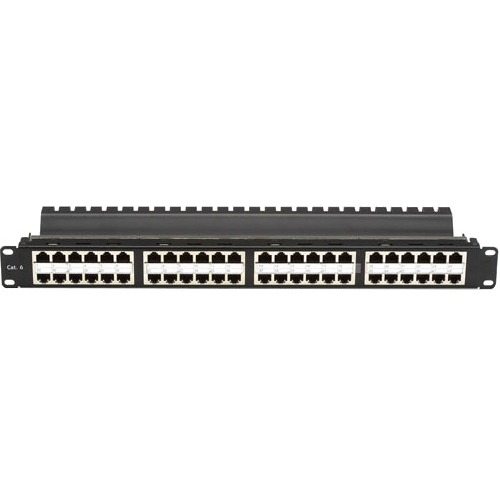 Black Box SpaceGAIN CAT6 High-Density Feed-Through Patch Panel, Shielded, 48-Port, 1U JPM816A-HD