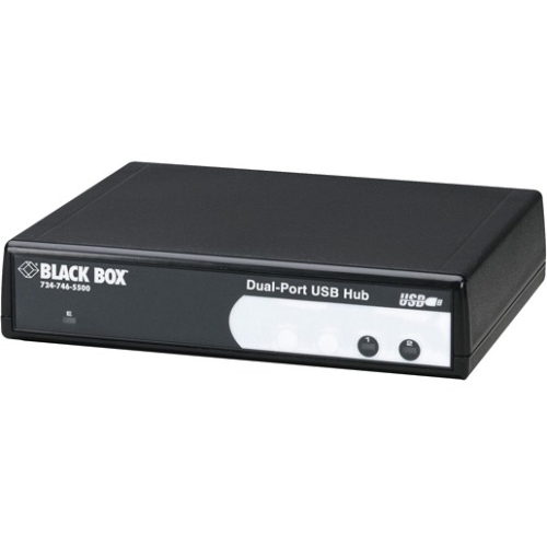 Black Box 2-Port USB Hub, RS-232/RS-422/RS-485 IC1020A