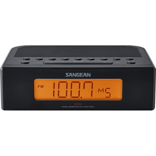 Sangean FM / AM Digital Tuning Clock Radio RCR-5BK RCR-5