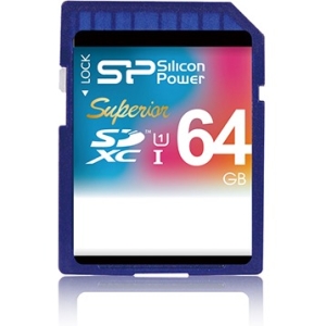 Silicon Power 64GB Superior Secure Digital Extended Capacity (SDXC) Card SP064GBSDXCU1V10