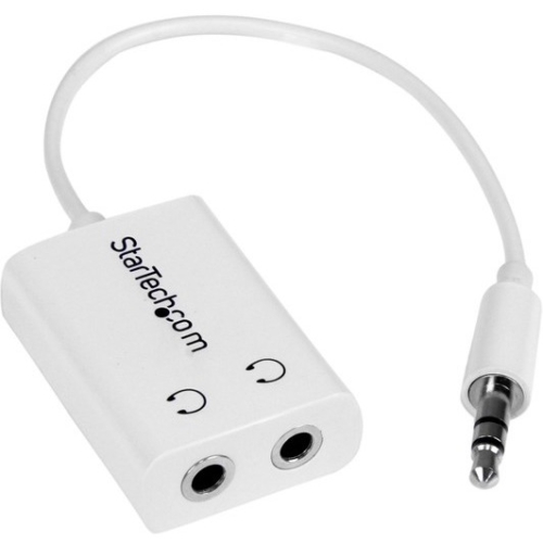 StarTech.com White Stereo Splitter Adapter - 3.5mm Male to 2x 3.5mm Female MUY1MFFADPW