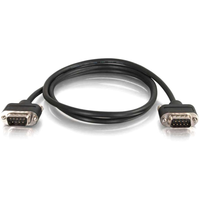 C2G 15ft Serial RS232 DB9 Cable with Low Profile Connectors M/M - In-Wall CMG-Rated 52169